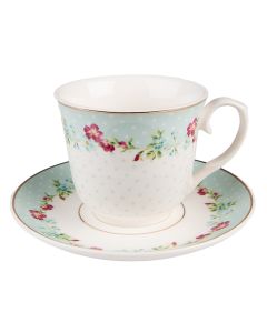 Cup and saucer 13x10x7 / Ø 15x2 cm / 250 ml - pcs