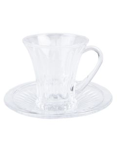 Cup and saucer 10x8x8 cm / Ø 13x2 cm / 140 ml - pcs