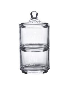 Storage jar with lid Ø 10x21 cm - pcs