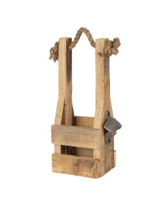 Bottle rack with bottle-opener 9x10x29 cm - pcs