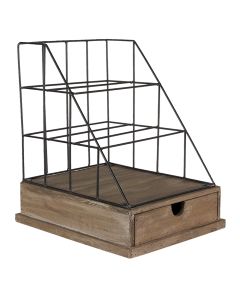 Letter rack with drawer 26x32x36 cm - pcs     