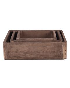 Decorative tray (set 3) 24x24x6 / 20x20x6 / 16x16x6 cm - set (3)