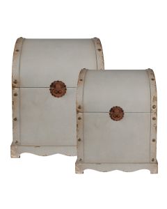Decoration crate (2) 34x32x42 / 27x25x33 cm - set (2) 