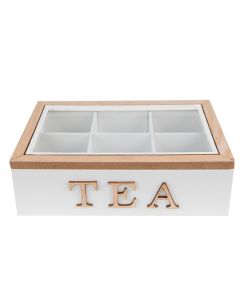 Tea box (6 compartments) 23x17x8 cm - pcs