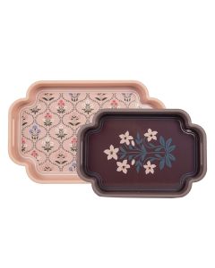 Decorative tray (set 2) 46x30x5 / 35x24x5 cm - set (2)
