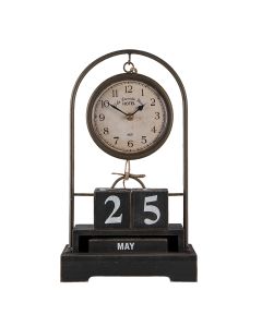 Table clock with calendar 23x12x39 cm / 1xAA - pcs     