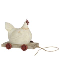 Chicken on wheels 14x6x11 cm - pcs