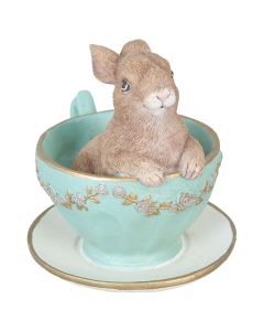 Decoration rabbit in cup 8x7x8 cm - pcs