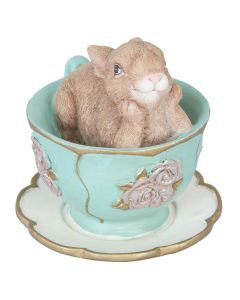 Decoration rabbit in cup 8x7x7 cm - pcs