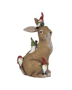 Decoration rabbit with gnomes 18x11x30 cm - pcs     