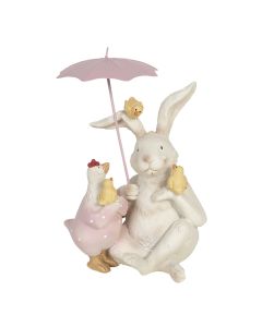 Decoration rabbit with umbrella 12x11x16 cm - pcs     