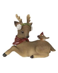 Decoration lying reindeer 17x7x13 cm - pcs