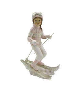 Decoration child on skis 12x8x19 cm - pcs