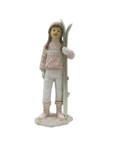 Decoration child with skis 9x7x21 cm - pcs