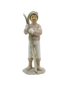 Decoration child with skis 9x7x21 cm - pcs