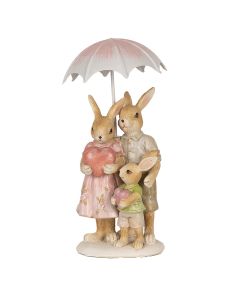 Decoration rabbits with umbrella 9x9x19 cm - pcs     