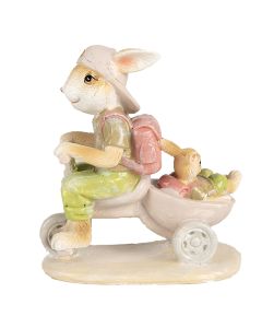 Decoration rabbits on tricycle 11x6x12 cm - pcs     