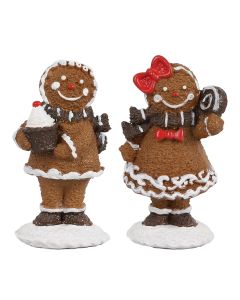 Decoration gingerbread men (2) 2x2x5 / 2x2x5 cm - set (2)