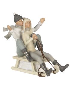 Sledge couple 19x14x17 cm - pcs