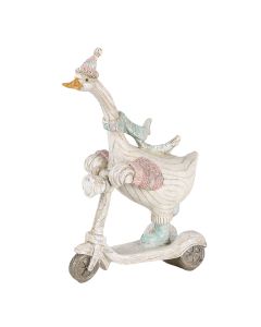 Decoration goose on scooter 14x6x19 cm - pcs