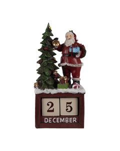 Calendar with Santa and a christmas tree 16x10x34 cm - pcs     