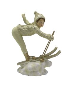 Decoration child on skis 14x6x19 cm - pcs