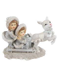 Decoration children on sledge 16x7x12 cm - pcs