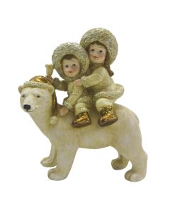 Decoration children with polar bear 13x7x15 cm - pcs