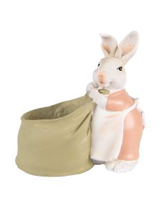 Decoration flowerpot rabbit 15x7x14 cm - pcs