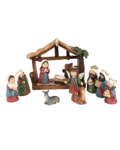 Christmas crib figures (set 11) 10x4x9 cm - pcs     