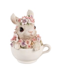 Decoration rabbit in cup 13x10x15 cm - pcs     