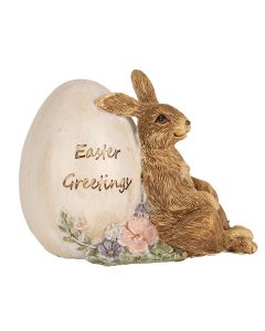 Decoration rabbit with an egg 12x7x9 cm - pcs     