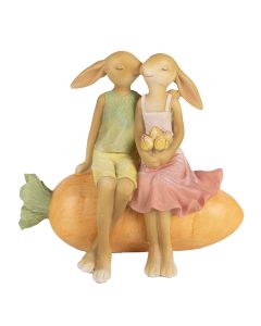 Decoration rabbits on carrot 17x10x15 cm - pcs     