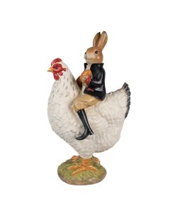 Decoration chicken with rabbit 20x16x35 cm - pcs     