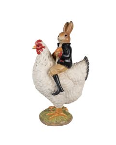 Decoration chicken with rabbit 20x16x35 cm - pcs