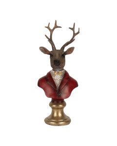Decoration bust reindeer 10x9x19 cm - pcs