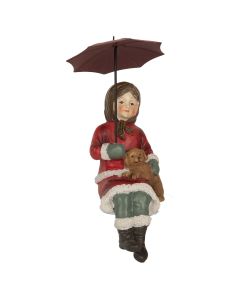 Decoration child with dog 10x7x19 cm - pcs