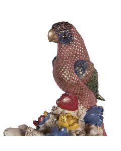 Decoration bust cat with bird 24x21x40 cm - pcs