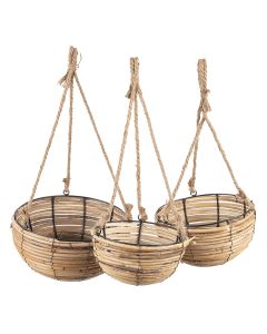 Baskets hanging vertically (3) ? 28x15 / 24x14 / 20x11 cm - set (3) 