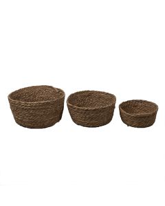 Basket (3) Ø 30x15 / Ø 26x13 / Ø 22x9 cm - set (3)