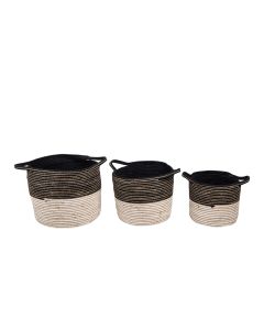 Basket (3) Ø 52x31 / Ø 46x27 / Ø 37x23 cm - set (3)