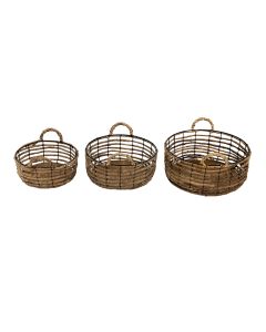 Basket (3) Ø 39x15 / Ø 34x13 / Ø 29x11 cm - set (3)