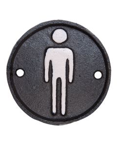 Toilet sign gentlemen Ø 8x1 cm - pcs