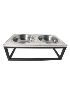 Animal food bowl 30x15x10 cm / 2x200 ml - pcs