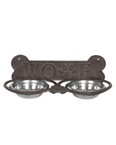 Animal food bowl 39x18x12 cm / 2x300 ml - pcs