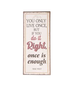 Quote board 13x1x30 cm - pcs