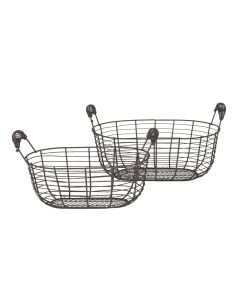 Basket (2) 35x19x16 / 30x15x14 cm - set (2) 