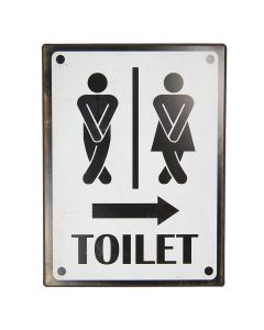 Quote board Toilet 26x1x35 cm - pcs