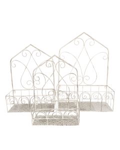 Plant holder (3) 42x19x60 /36x16x52/30x13x44 cm - set (3)