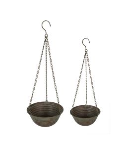 Hanging plant holder (2) Ø 25x12/62 / Ø 19x9/53 cm - set (2)